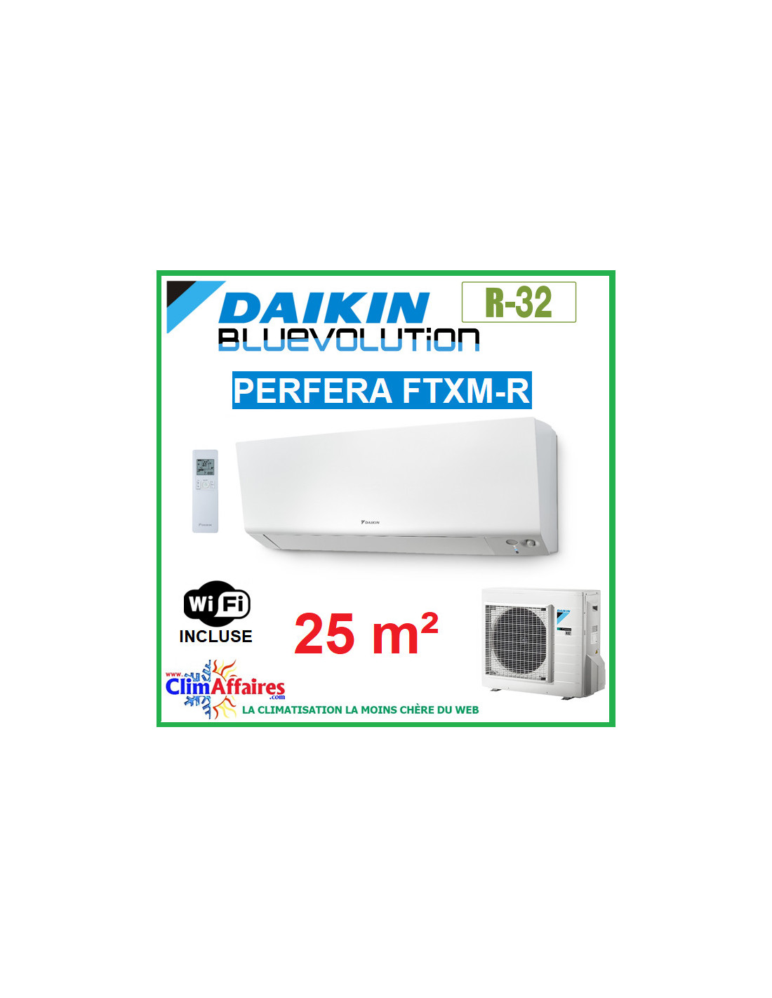 Daikin Monosplit PERFERA BLUEVOLUTION R32 FTXM25R RXM25R Wifi