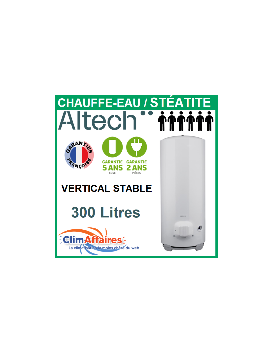 Chauffe Eau Lectrique Altech St Atite Vertical Stable L