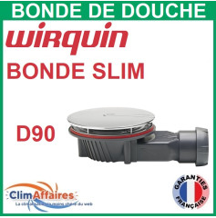 Wirquin Bonde de douche Slim + D90 Dôme ABS Chrome - 30723392