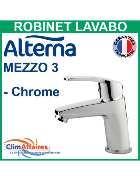 Alterna Robinet Mitigeur MEZZO 3 C3 pour Lavabo - Chrome - 7204124