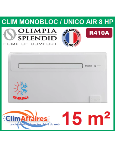 Olimpia Splendid - Climatisation Monobloc Réversible R410A - UNICO AIR 8 HP (1.8 kW) - 01504