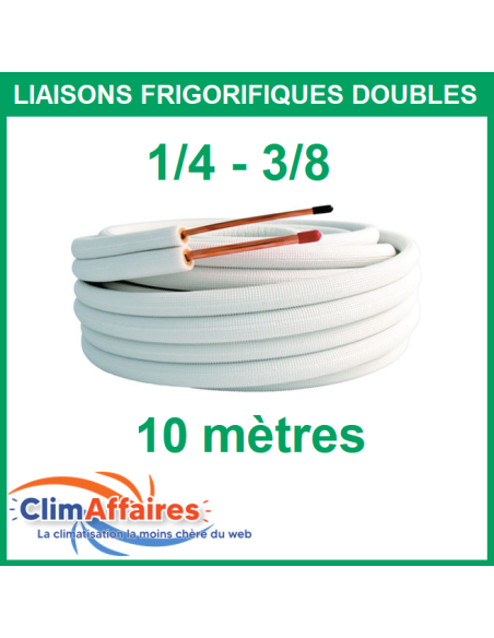 Liaisons Frigorifiques Cuivre Isolées Double - M1 1/4 - 3/8 - 10 mètres