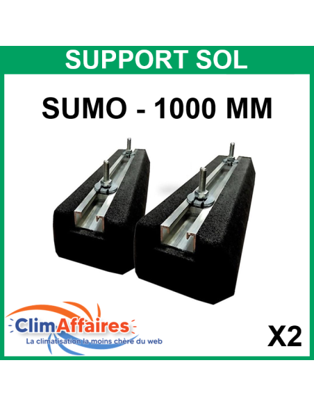 Support sol SUMO caoutchouc - Anti-vibration - 1000 mm (la paire)