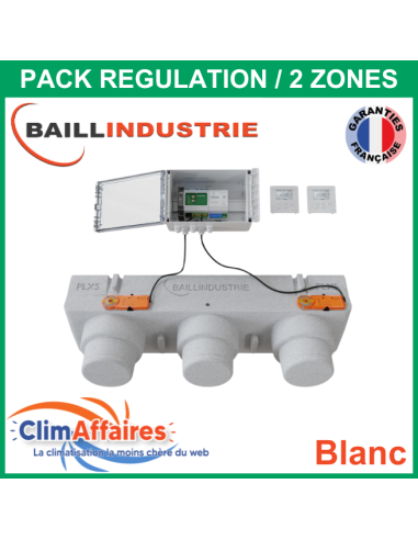 Baillindustrie - Pack Régulation Gainable Universel Baillzoning 2 ZONES - PLXS - PACK REGUL XS 2Z TB