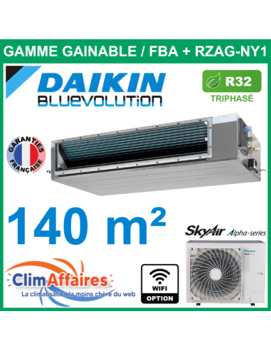 Daikin Climatiseur Monosplit Gainable SkyAir Haute Pression - R32 - FBA140A + RZAG140NY1 (13.4 kW)