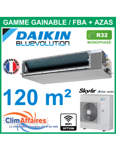 Daikin Climatiseur Monosplit Gainable SkyAir Haute Pression - R32 - FBA125A + AZAS125MV1 (12.1 kW)