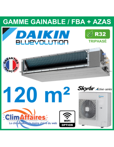 Daikin Climatiseur Monosplit Gainable SkyAir Haute Pression - R32 - FBA125A + AZAS125MY1 (12.1 kW)