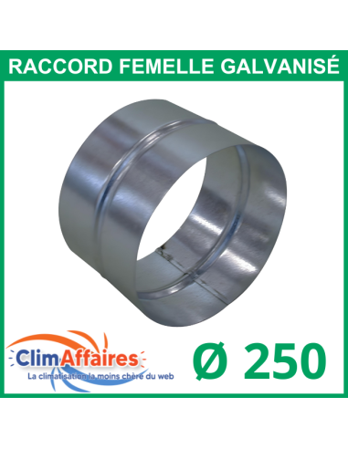 Raccord femelle galvanisé pour raccordement de gaines (Diamètre 250 mm)