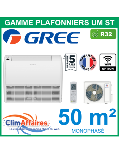 GREE Climatiseur Monosplit Plafonnier - UM ST 18 - 3NGR0621 + 3NGR0567 (5.3 kW)