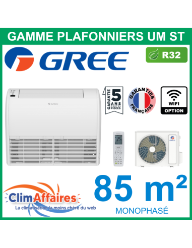 GREE Climatiseur Monosplit Plafonnier - UM ST 30 - 3NGR0631 + 3NGR0577 (8.5 kW)