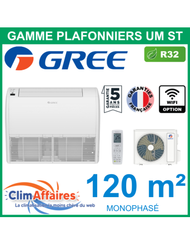 GREE Climatiseur Monosplit Plafonnier - UM ST 42 - 3NGR0641 + 3NGR0587 (12.1 kW)