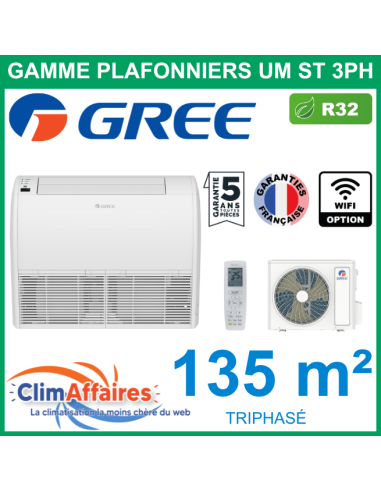 GREE Climatiseur Monosplit Plafonnier - UM ST 48 3PH - 3NGR0646 + 3NGR0662 (13.4 kW)