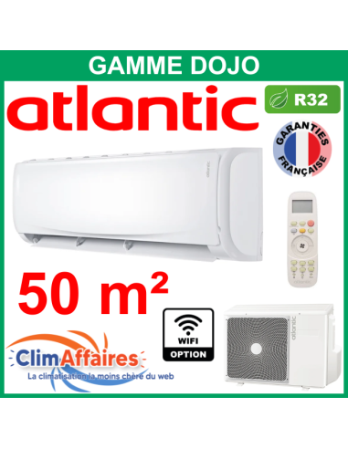 Atlantic Climatiseur Monosplit Inverter - Gamme Mural Dojo - R32 - AS018DBB.UI + 1U018DBRB.UE (5.0 kW)