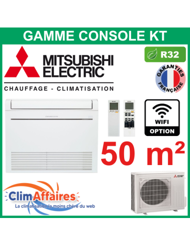 Mitsubishi Climatisation Monosplit Inverter CONSOLE DESIGN - R32 - MFZ-KT50VG + SUZ-M50VA (5.0 kW)