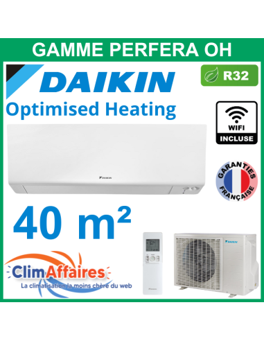 Daikin Climatisation - PERFERA OPTIMISED HEATING BLUEVOLUTION - R32 - FTXTM40S + RXTM40A + WIFI (4.0 kW)