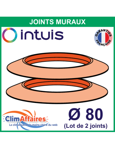 Joints muraux Ø 80 mm (Lot de 2) - INTUIS / AUER - 730006