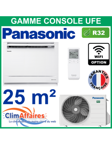 Panasonic Climatisation Inverter - CONSOLE UFE - R32 - CS-Z25UFEAW + CU-Z25UBEA (2.5 kW)