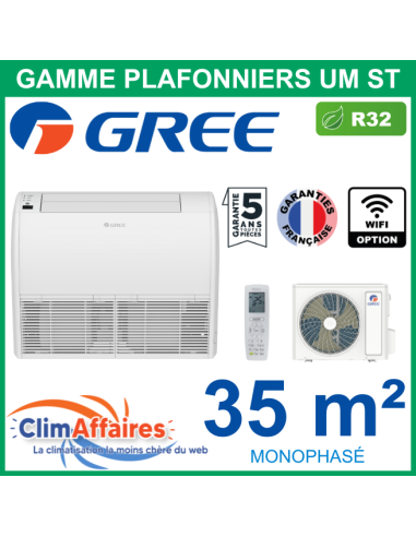 GREE Climatiseur Monosplit Plafonnier - UM ST 12 - 3NGR0616 + 3NGR0772 (3.5 kW)