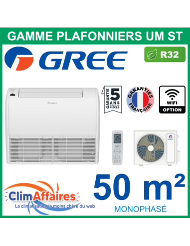 GREE Climatiseur Monosplit Plafonnier - UM ST 18 - 3NGR0621 + 3NGR0567 (5.3 kW)