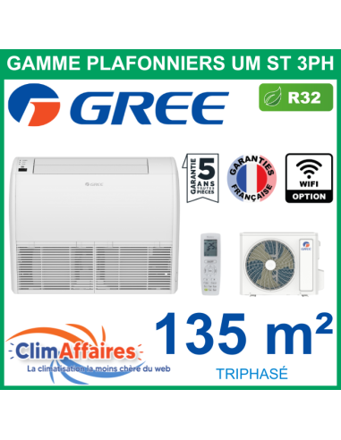 GREE Climatiseur Monosplit Plafonnier - UM ST 48 3PH - 3NGR0646 + 3NGR0662 (13.4 kW)