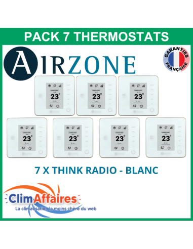 Airzone - Pack 7 Thermostats - 7 x Think Radio - Blanc (PTTTR7B)