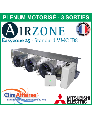 Airzone Easyzone 25 Standard + VMC IB8 MITSUBISHI - PEAD-M35/50 - 3 x 200 mm (AZE25MELST01S3)