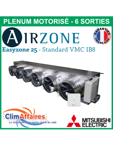 Airzone Easyzone 25 Standard + VMC IB8 MITSUBISHI - PEAD-M60/71 - 6 x 200 mm (AZE25MELST01M6)