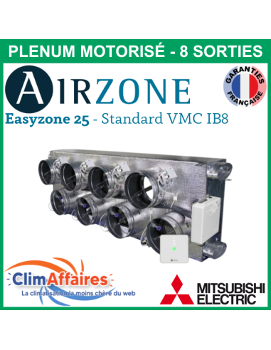 Airzone Easyzone 25 Standard + VMC IB8 MITSUBISHI - PEAD-M100/125 - 8 x 200 mm (AZE25MELST01L8)