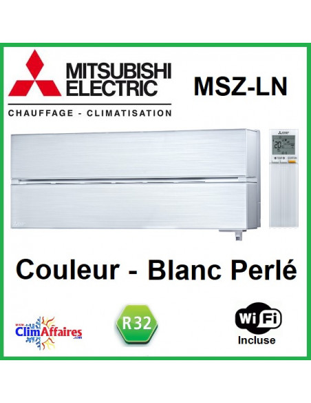 Climatiseur mural design de luxe MUZ-LN + MSZ-LN blanc pur Mitsubishi