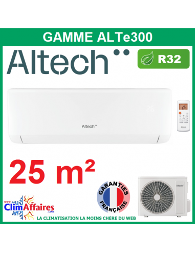 Pack Altech Climatiseur Mono-split - R32 - ALTe300 (2.5 kW)