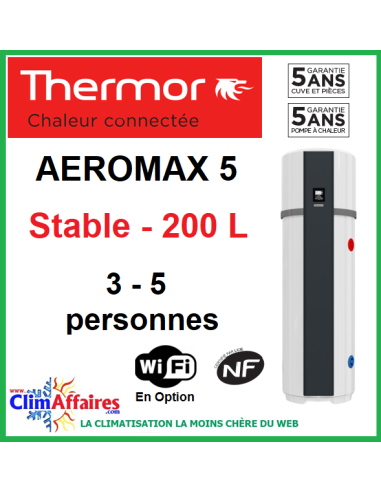 Chauffe Eau Thermodynamique THERMOR - AEROMAX 5 - STABLE - 200 litres
