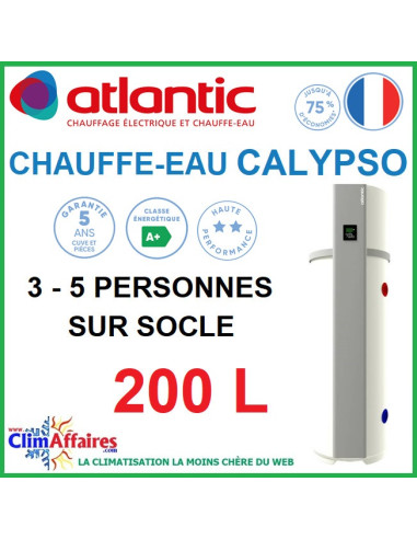 Ballon Thermodynamique Atlantic - CALYPSO CONNECTÉ SOCLE - 200 Litres