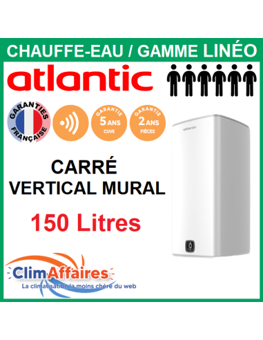 Chauffe-Eau Électrique Carré Atlantic - LINÉO CONNECTÉ 150 L - 157215