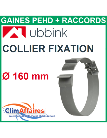 Collier de fixation pour tube PEHD Aerfoam - UBBINK - Ø160 mm