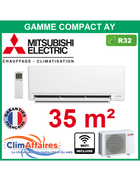 Mitsubishi Climatiseur COMPACT AY - MSZ-AY35VGK + MUZ-AY35VG + WIFI